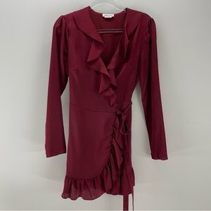 Lovers & Friends : Flynn wrap ruffle sexy revolve dress red party wedding dress